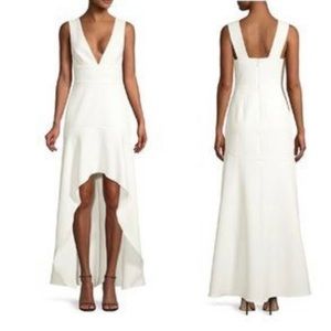 New BCBG white high/ low dress Women’s Size 8